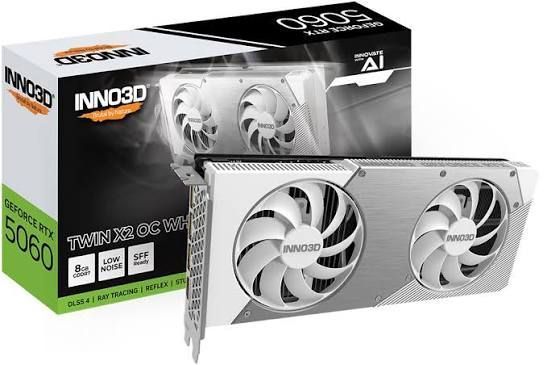 INNO3D GeForce RTX 5060 TWIN X2 OC WHITE (N50602-08D7X-195070W) 36891 фото