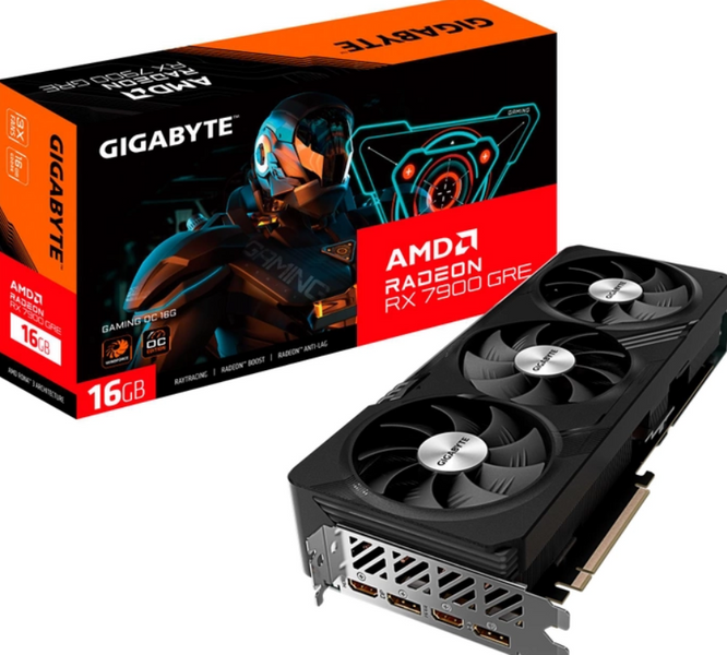 Відеокарта GIGABYTE Radeon RX 7900 GRE GAMING OC 16G (GV-R79GREGAMING OC-16GD) 468584 фото