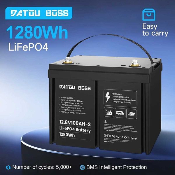 Акумулятор для ДБЖ/інвертора Datou Boss LiFePO4 12V 100Ah 127641388 фото