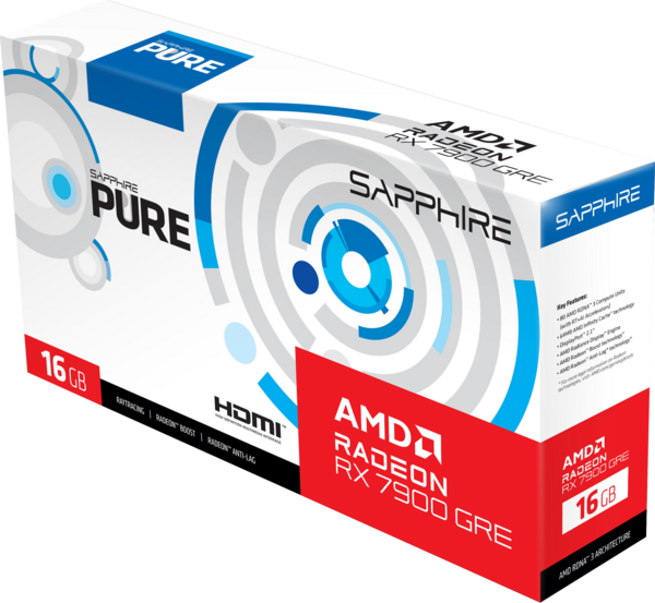 Відеокарта Sapphire Radeon RX 7900 PURE GRE 16GB (11325-03-20G) 462225 фото