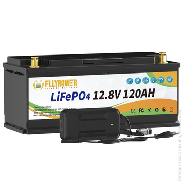 Акумулятор FLLYROWER LiFePO4 12V/120AH id_993 фото