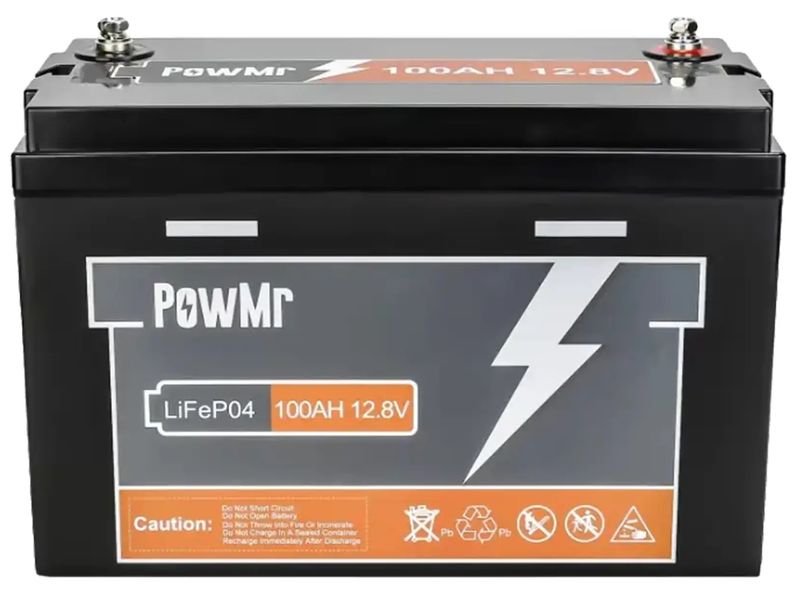 Акумулятор для ДБЖ PowMr LiFePO4 12V-100AH (POW-100AH-12.8V) id_402 фото