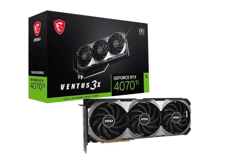 Відеокарта MSI RTX 4070 Ti VENTUS 3X E1 12G OC DDR6 V513-423R 34923 фото