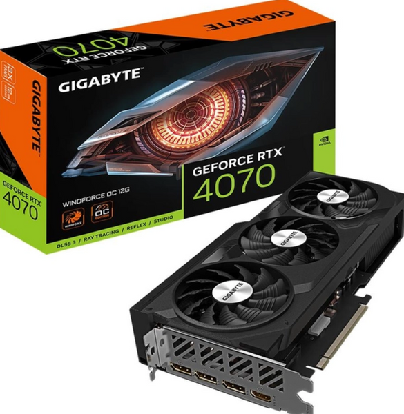 Відеокарта GIGABYTE GeForce RTX 4070 WINDFORCE OC 12G (GV-N4070WF3OC-12GD) 427319 фото