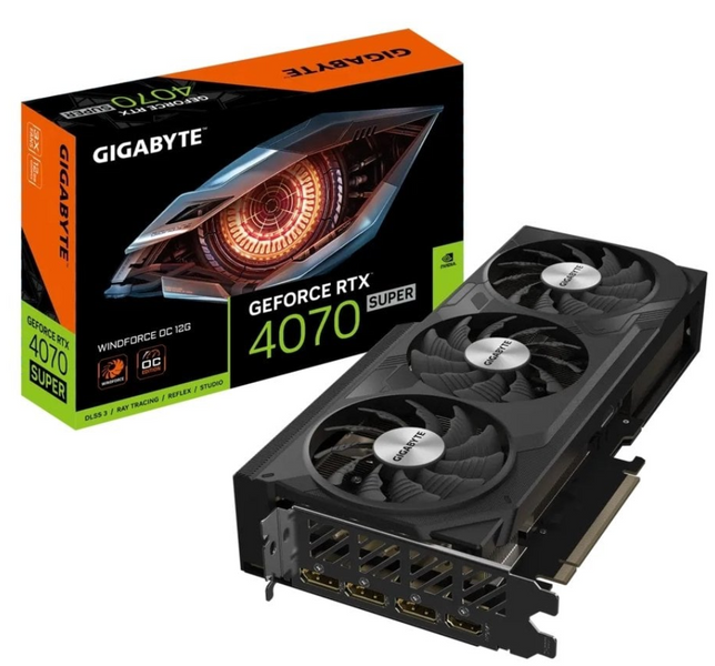 Відеокарта GIGABYTE GeForce RTX 4070 SUPER WINDFORCE OC 12G (GV-N407SWF3OC-12GD) 460143 фото